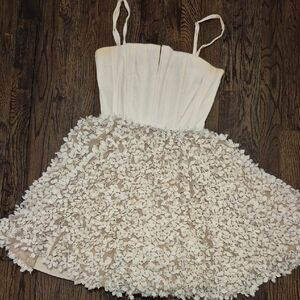 Alice + Olivia Cream Floral Kids Dress